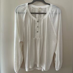 Free people we the free white henley medium M